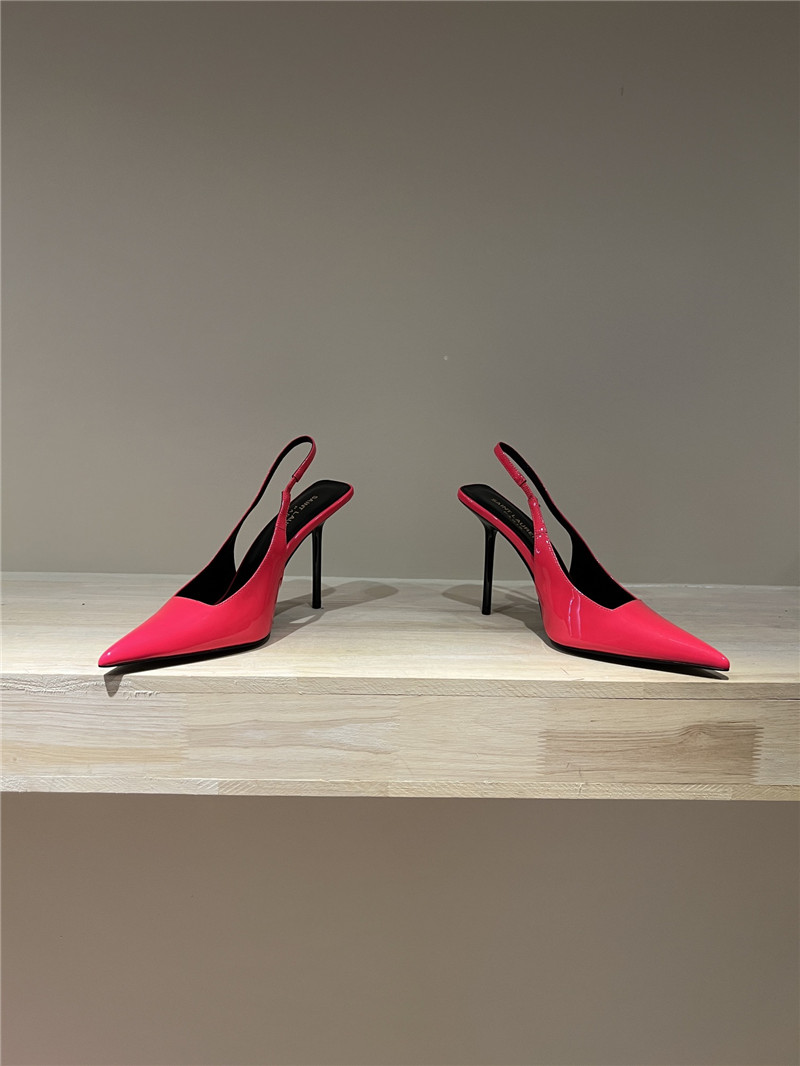 YSL Strap Back Elastic Pointed Toe High Heel Sandals - Sneaker Replica Workshop