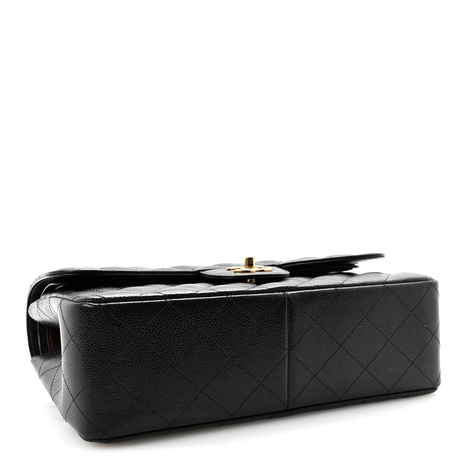 Caviar Quilted Jumbo Double Flap Black - Top Club