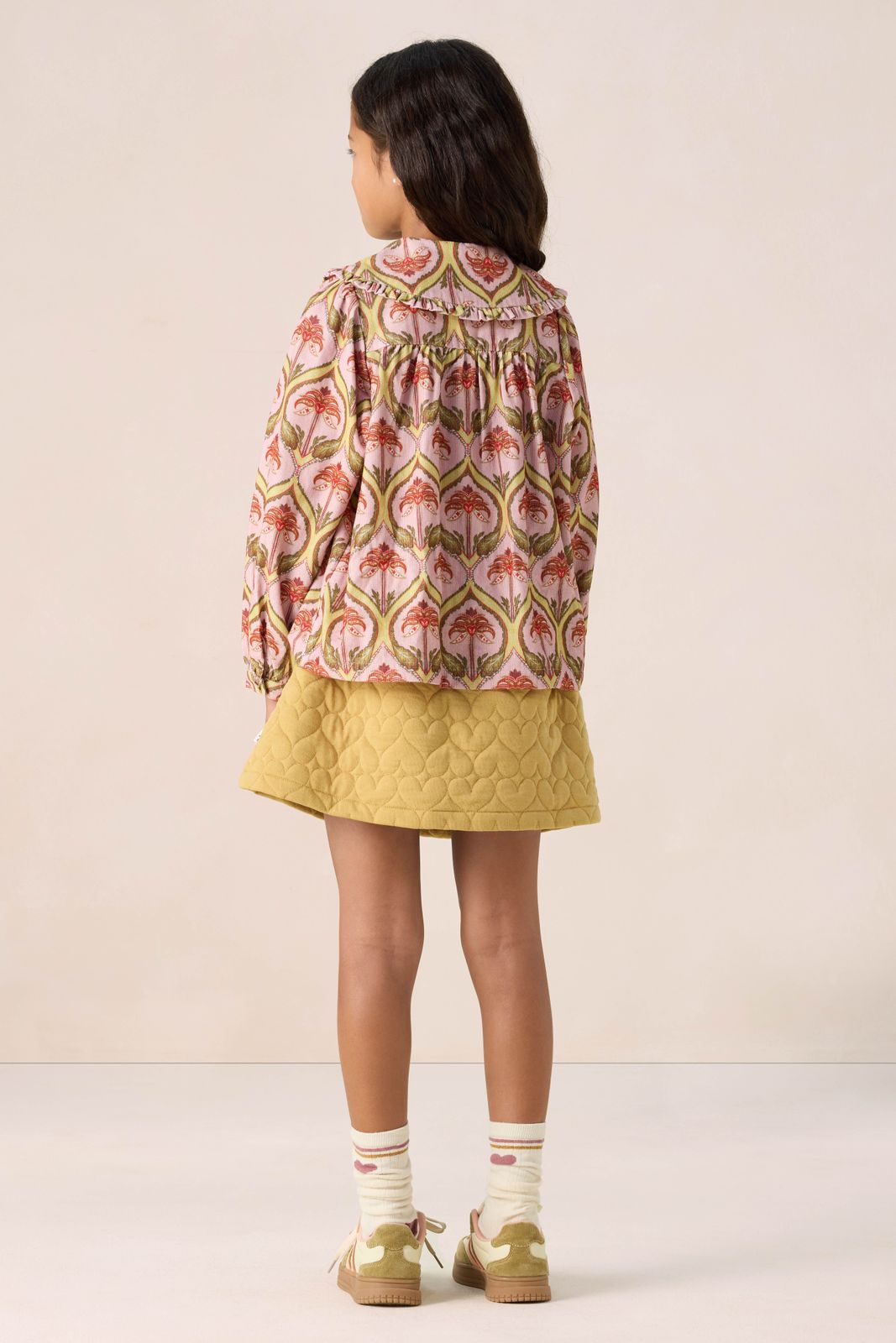 Gele rok met hartjes