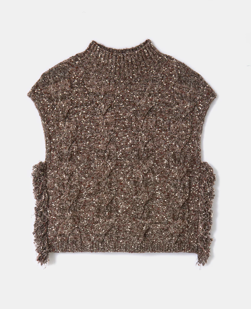 Pimkie Pull sans manches avec maille torsadée