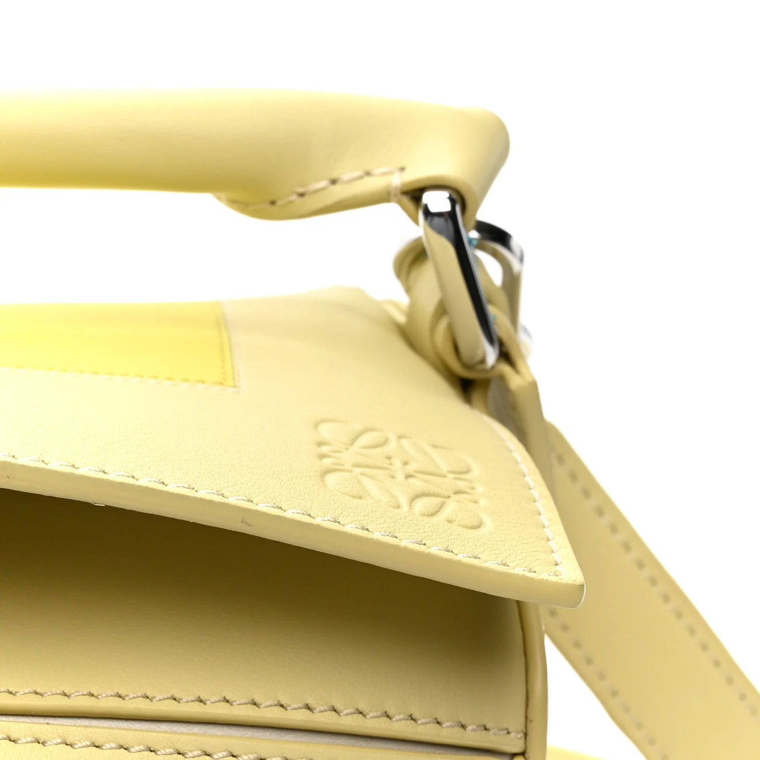 X ALBERS Nappa Calfskin Small Puzzle Bag Pale Grey Light Citrine - Top Club
