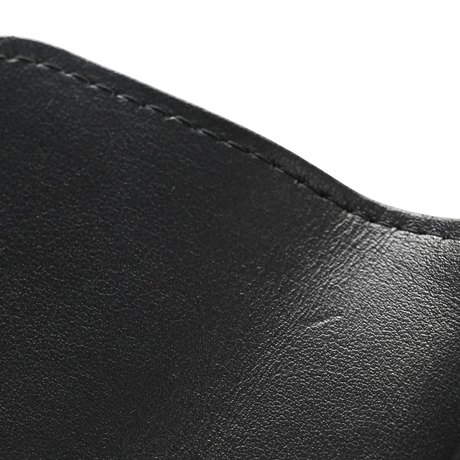 Calfskin Quilted Perfect Fit Coin Purse With Chain Black - Top Club