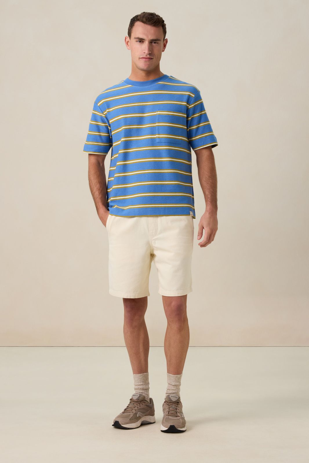 Blauw gestreept T-shirt