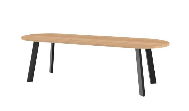 Studio HENK tafel New Co Plat Ovaal, zwart frame - Smart Col