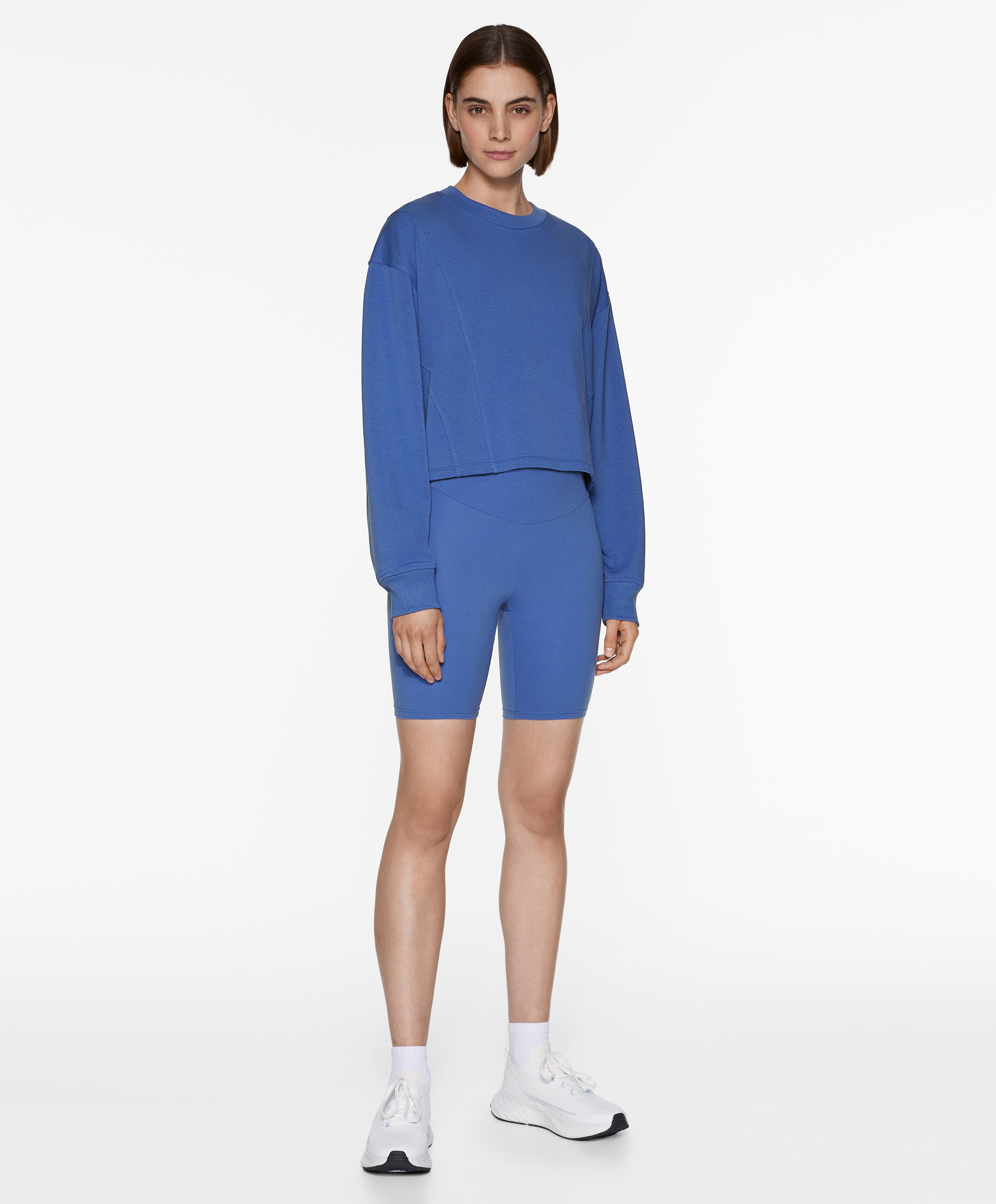 OYSHO Crop sweatshirt with cotton and modal