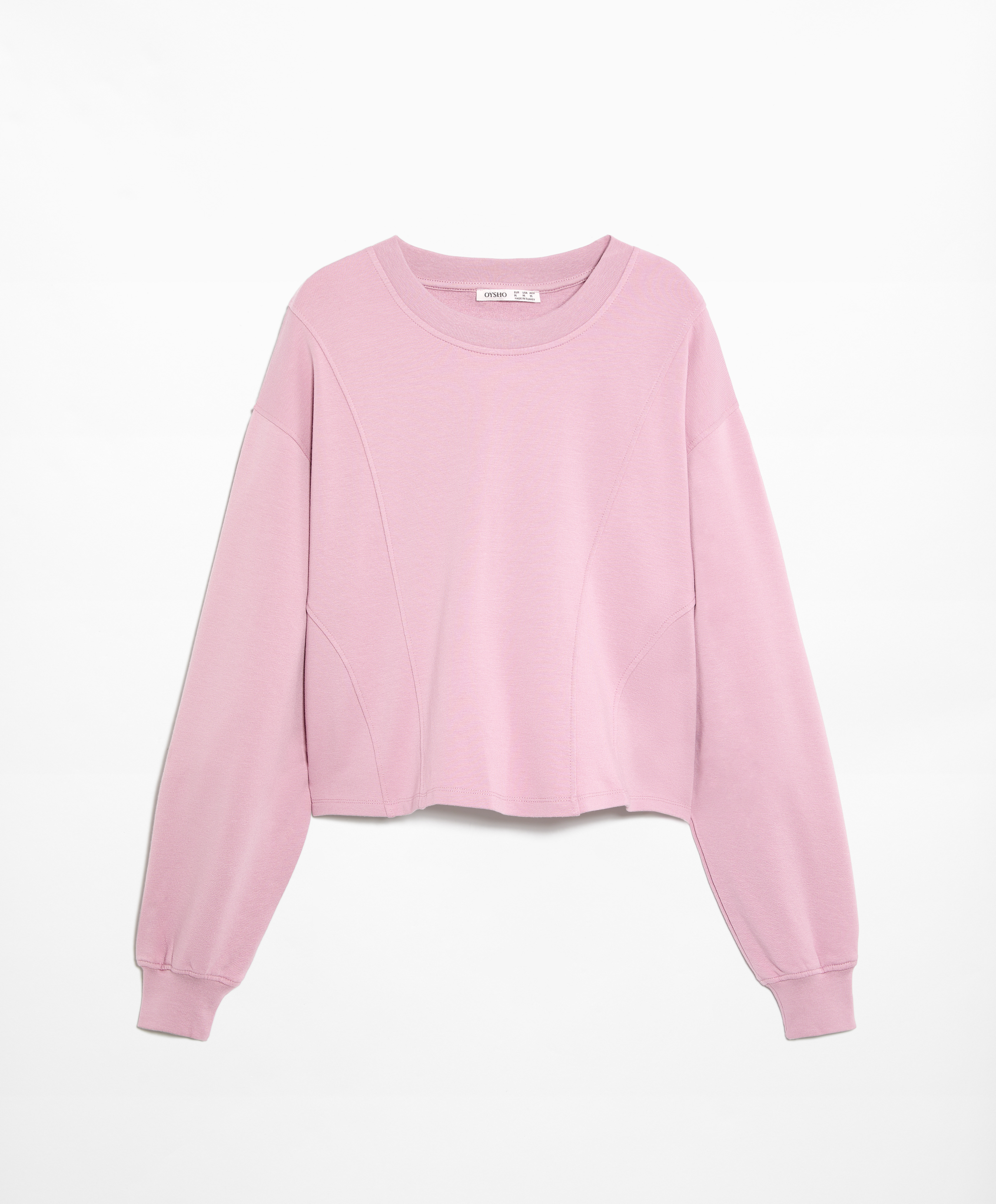 OYSHO Crop sweatshirt with cotton and modal