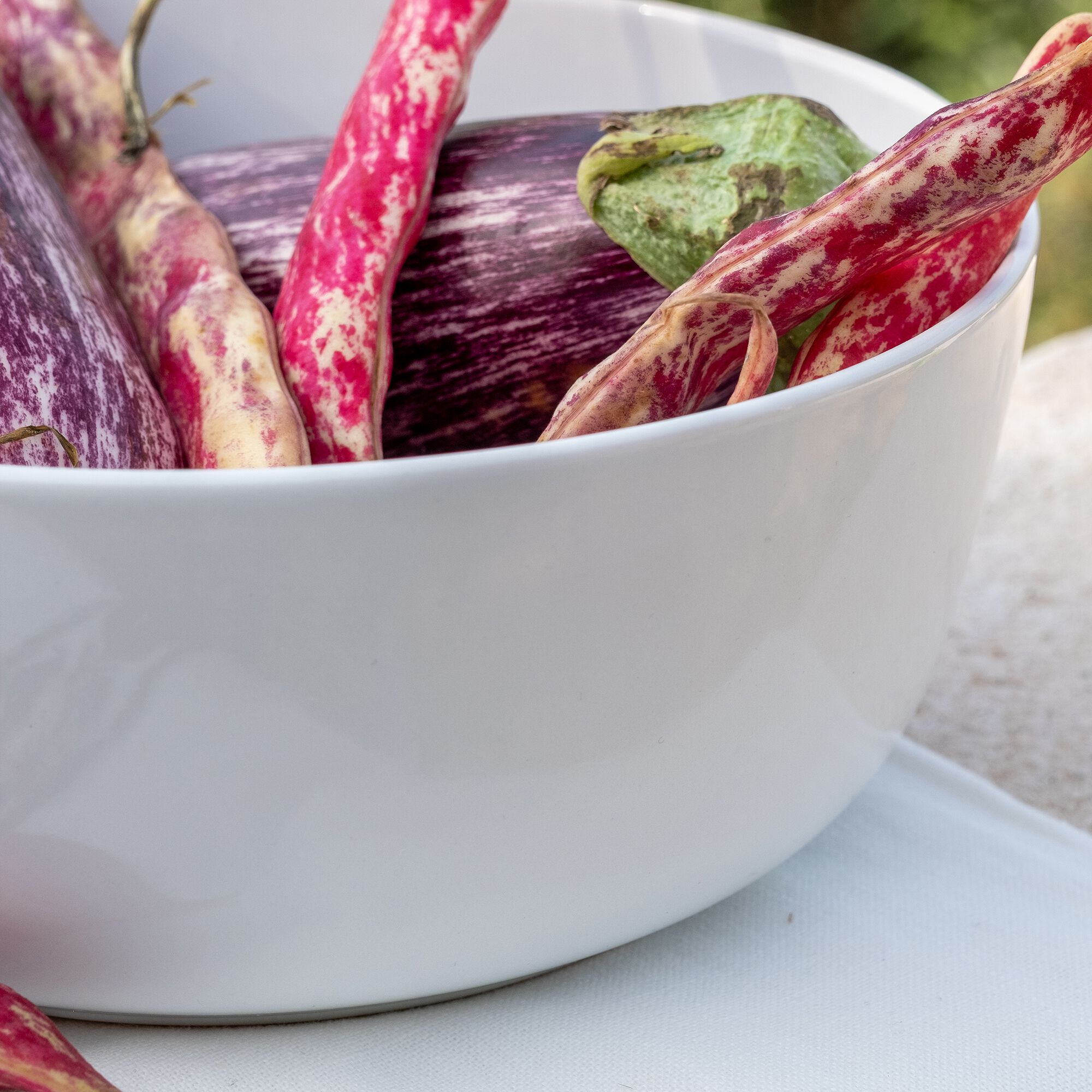 SELMA - Saladier en faïence D22cm - blanc ventoux