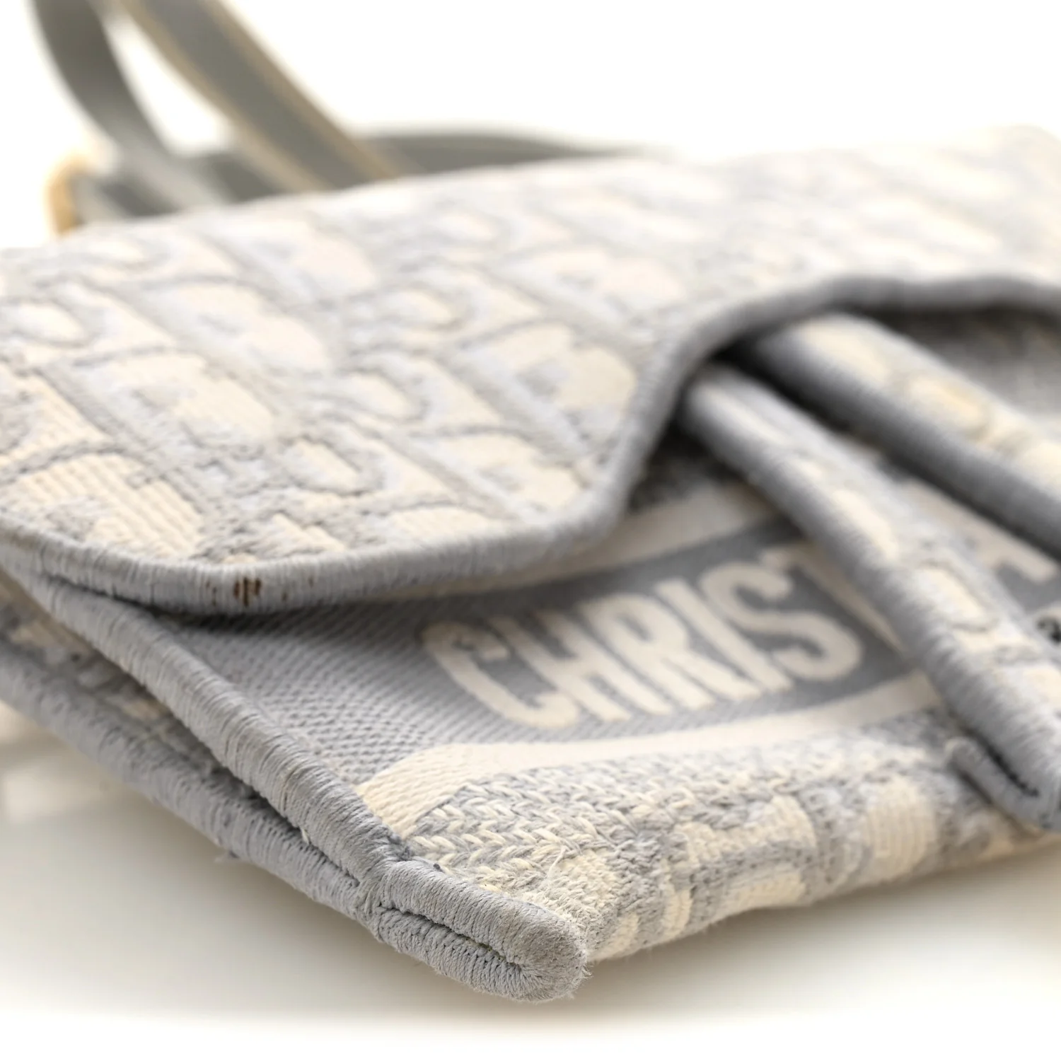 Oblique Slim Saddle Pouch Grey - Top Club