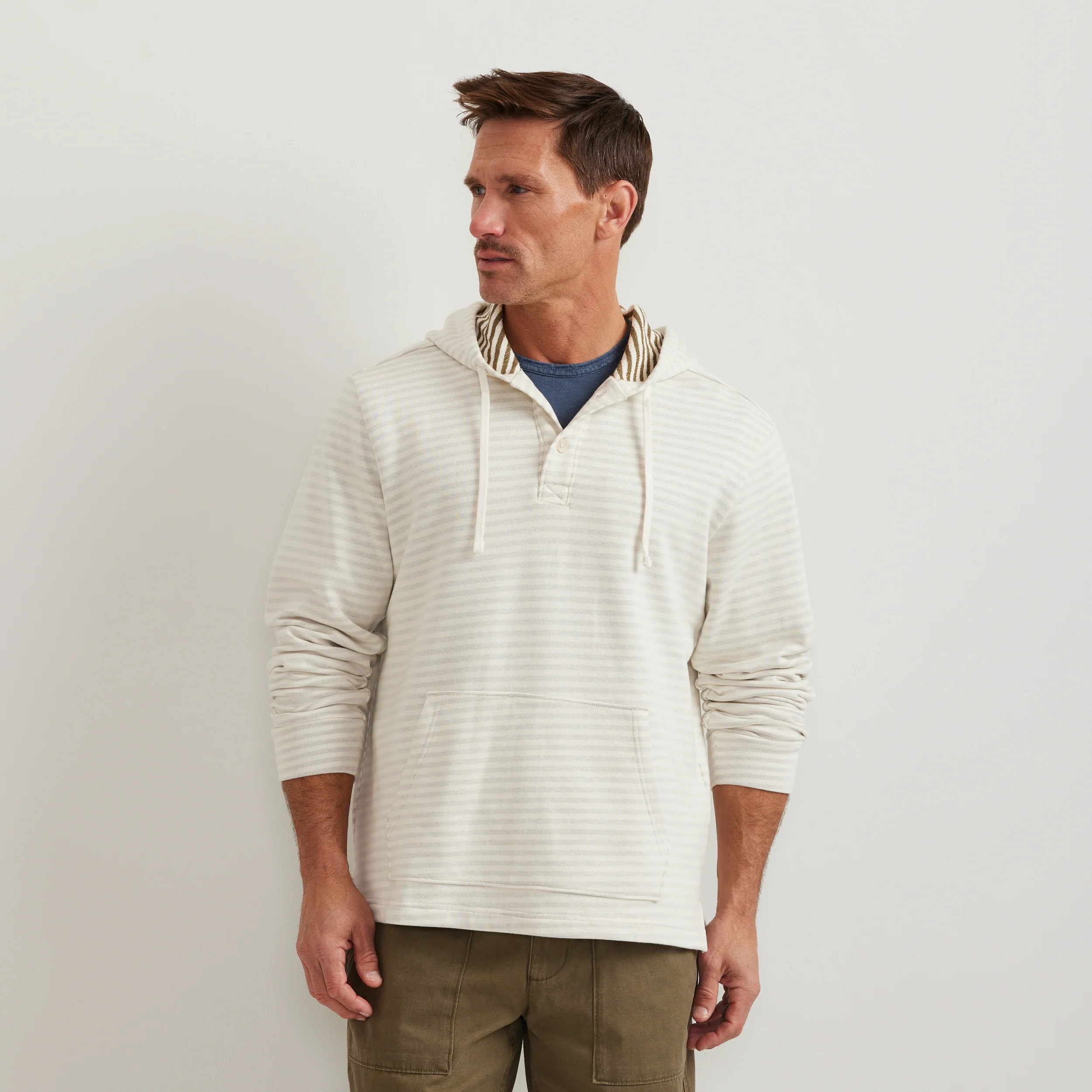 Men's Henley Hoodie - MoB Apparel
