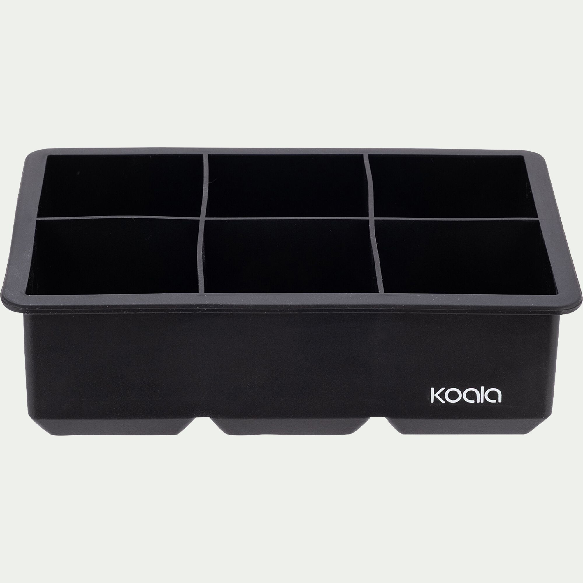 KOALA - Moule pour 6 glaçons carrés en silicone - noir