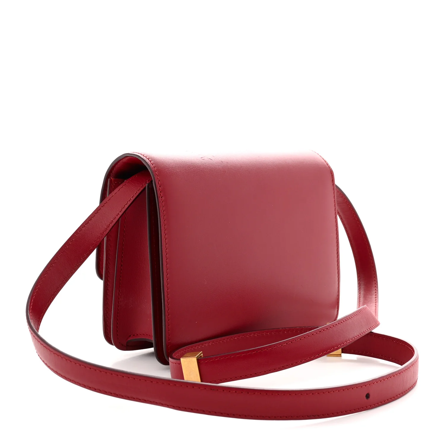 Box Calfskin Small Classic Box Flap Bag Red - Top Club