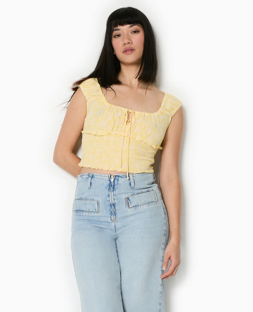 Pimkie Top court forme empire avec petites fleurs