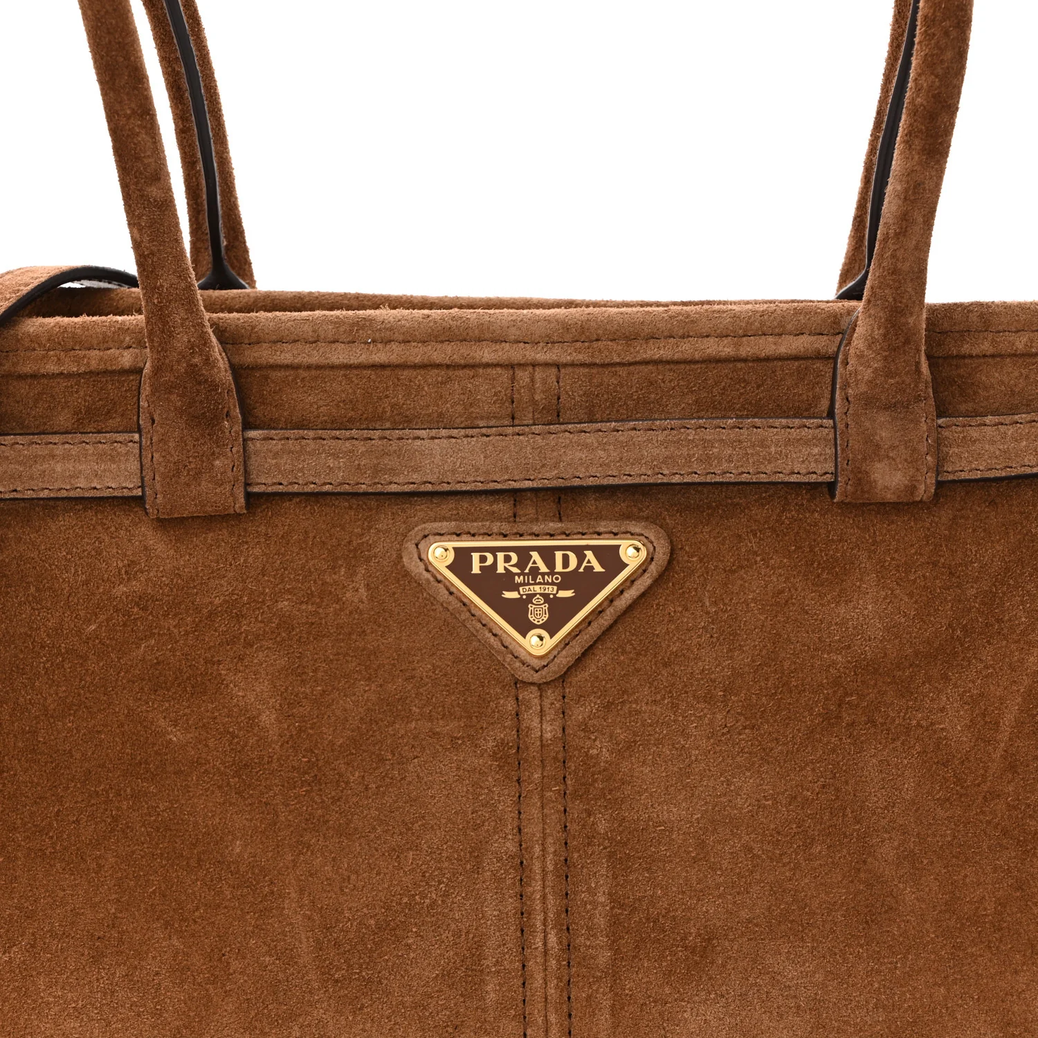 Suede Triangle Medium Bonnie Shoulder Bag Cacao - Top Club