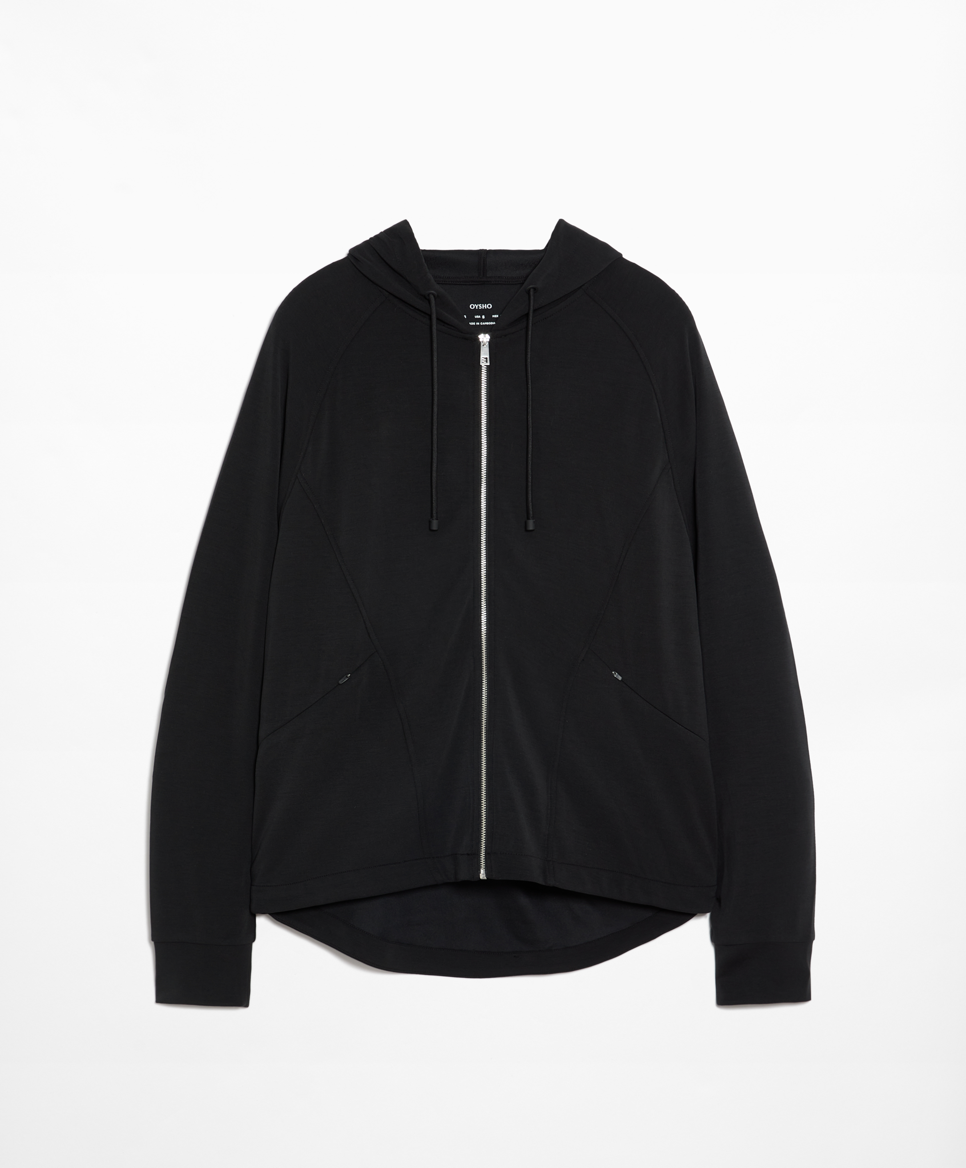 OYSHO Knit hooded jacket with modal