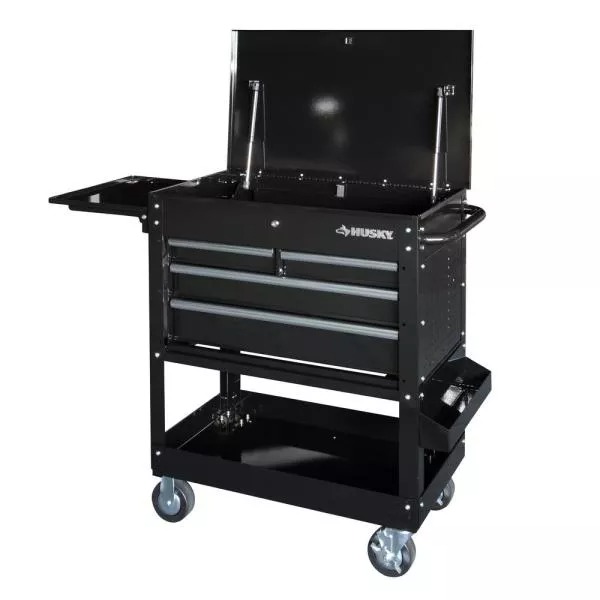 33 IN 4-DRAWER MECHANISCHER KARTE MIT EXTENDE SIDE TABELLE UND BOTTLE TRAY