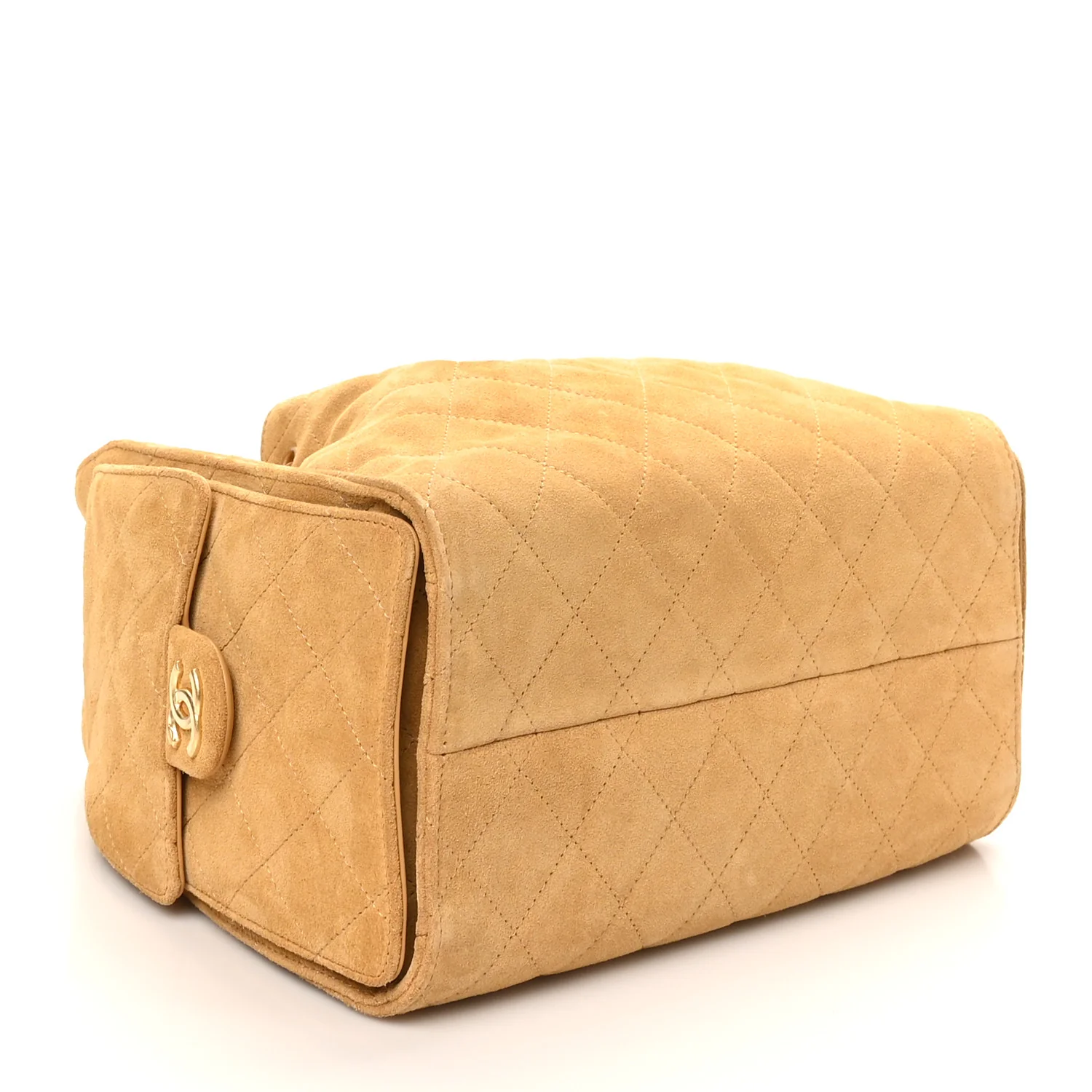 Suede Quilted Small Chanel 25 Handbag Beige - Top Club