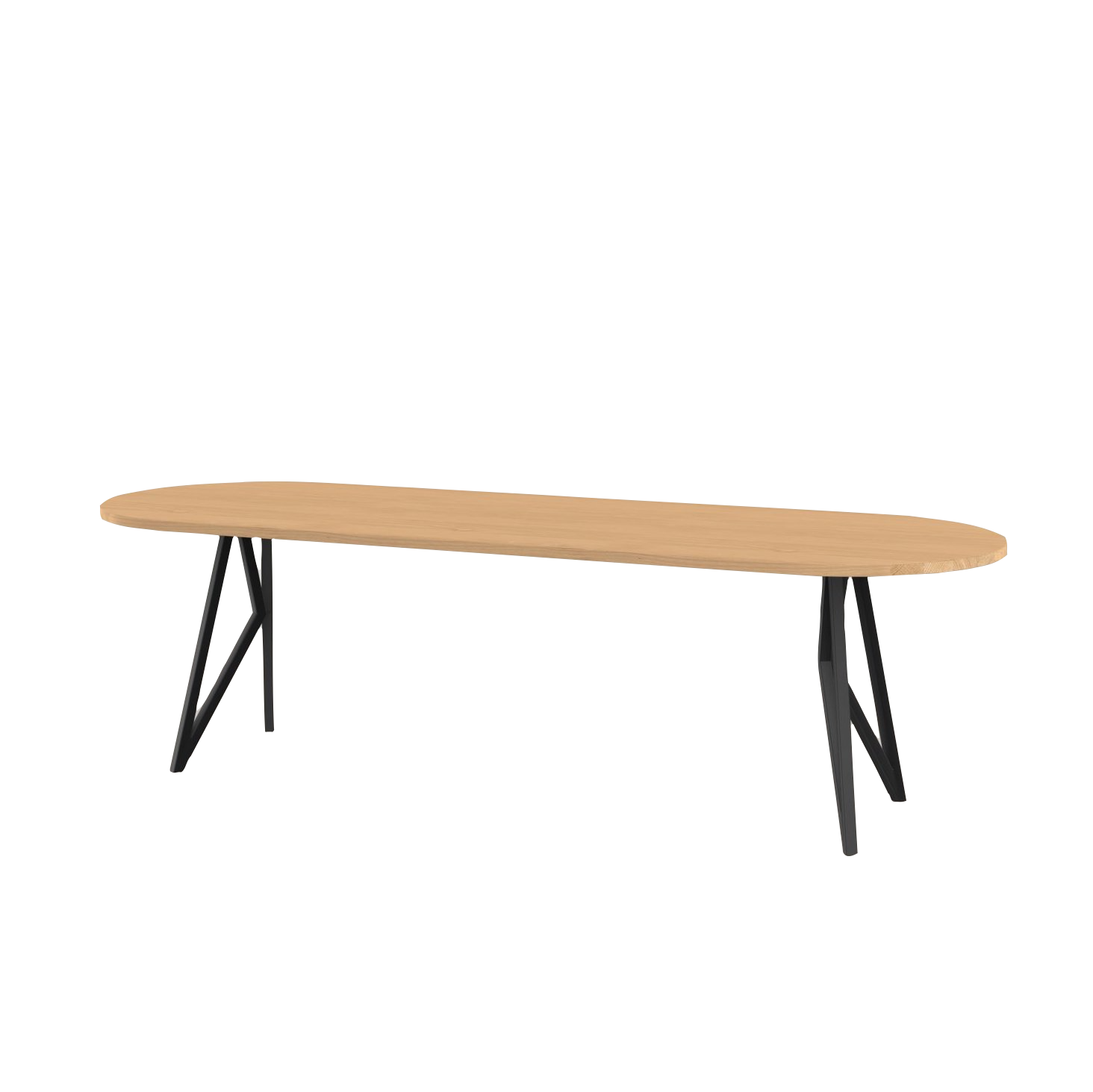 Studio HENK tafel Butterfly Plat ovaal, zwart frame - Smart