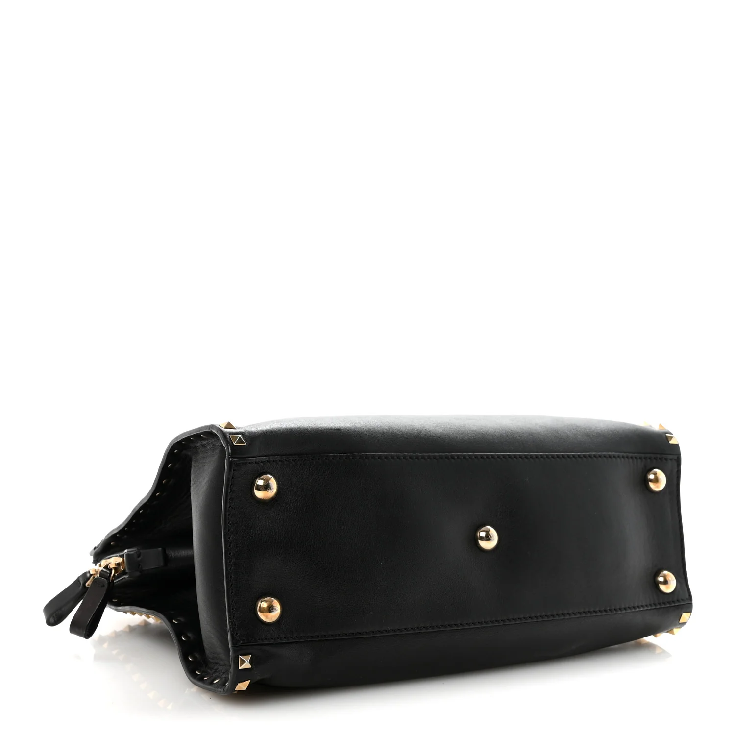 Vitello Rockstud Dome Shopper Black - Top Club