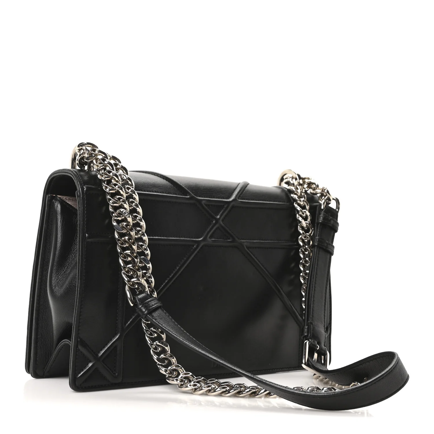 Lambskin Medium Diorama Flap Bag Black - Top Club