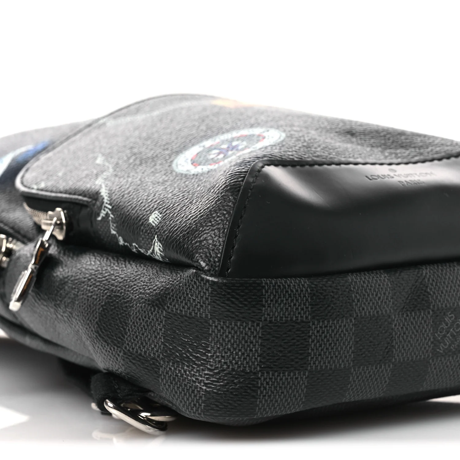 Damier Graphite World Map Avenue Sling Backpack - Top Club