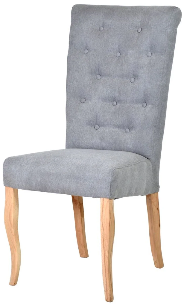 Chesterfield Neo Baroque Dining Room Chair Set of 4 Gray / Natural Colors - Kitchen Chairs Set - Dining Room Furniture - Chesterfield Furniture - Neo Baroque Furniture