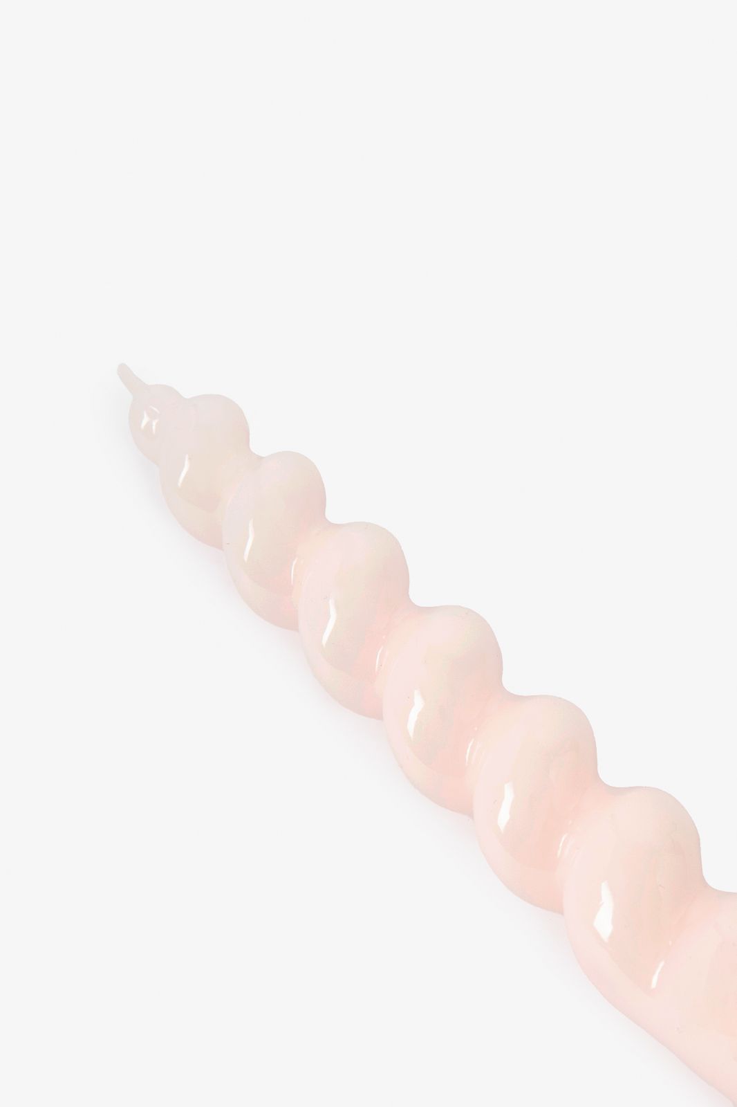 Lichtroze draaikaarsen 16cm