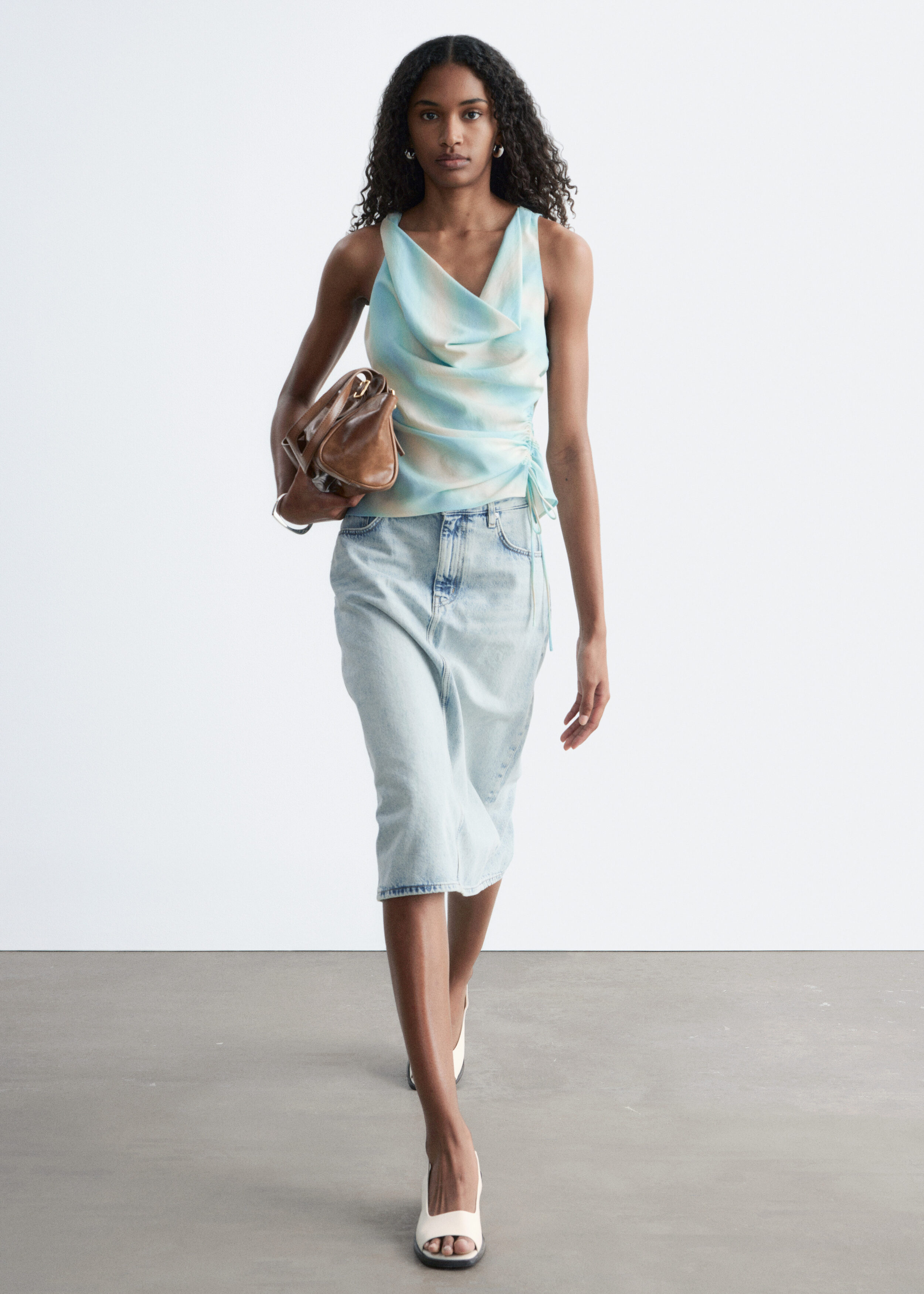 & Other Stories DENIM MIDI SKIRT
