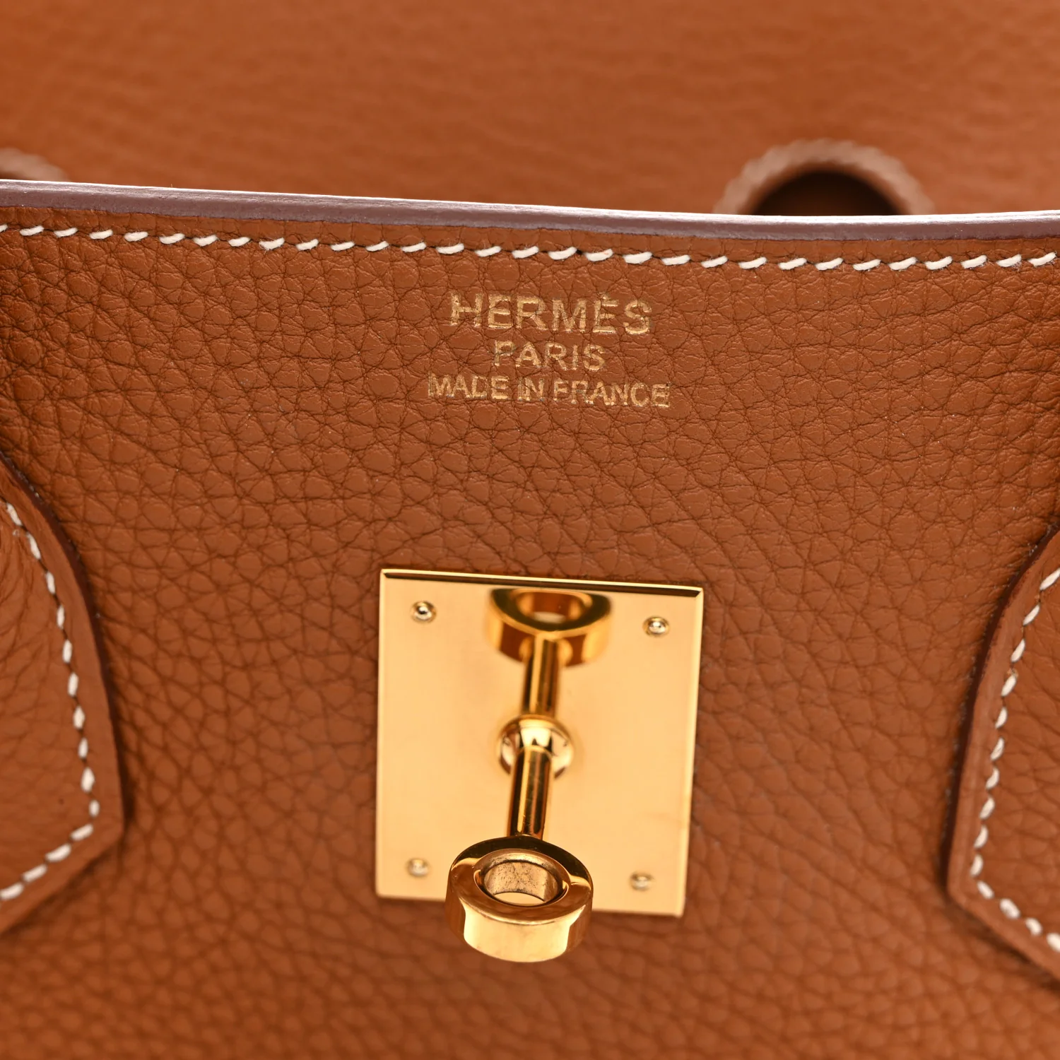 Taurillon Clemence Birkin 35 Gold - Top Club