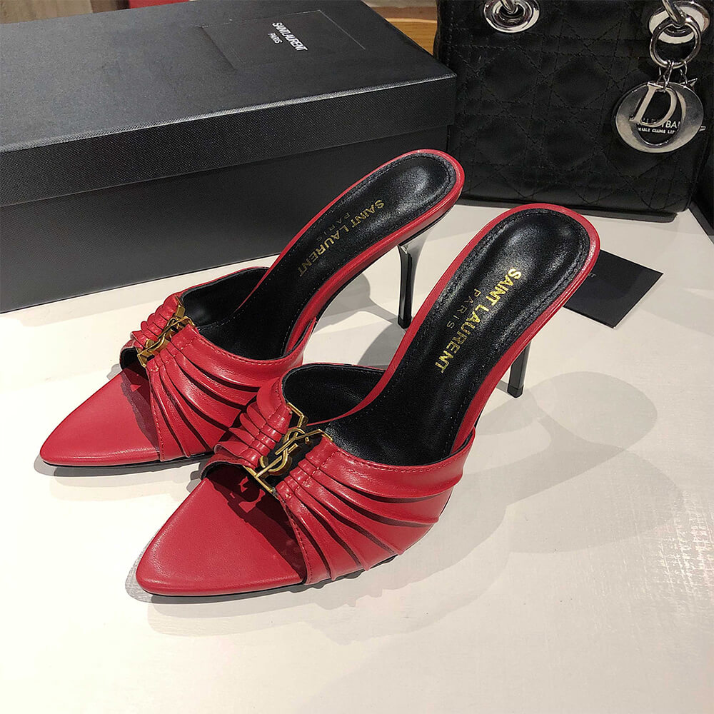 YSL  BABYLONE MULES IN SMOOTH LEATHER - Top Club