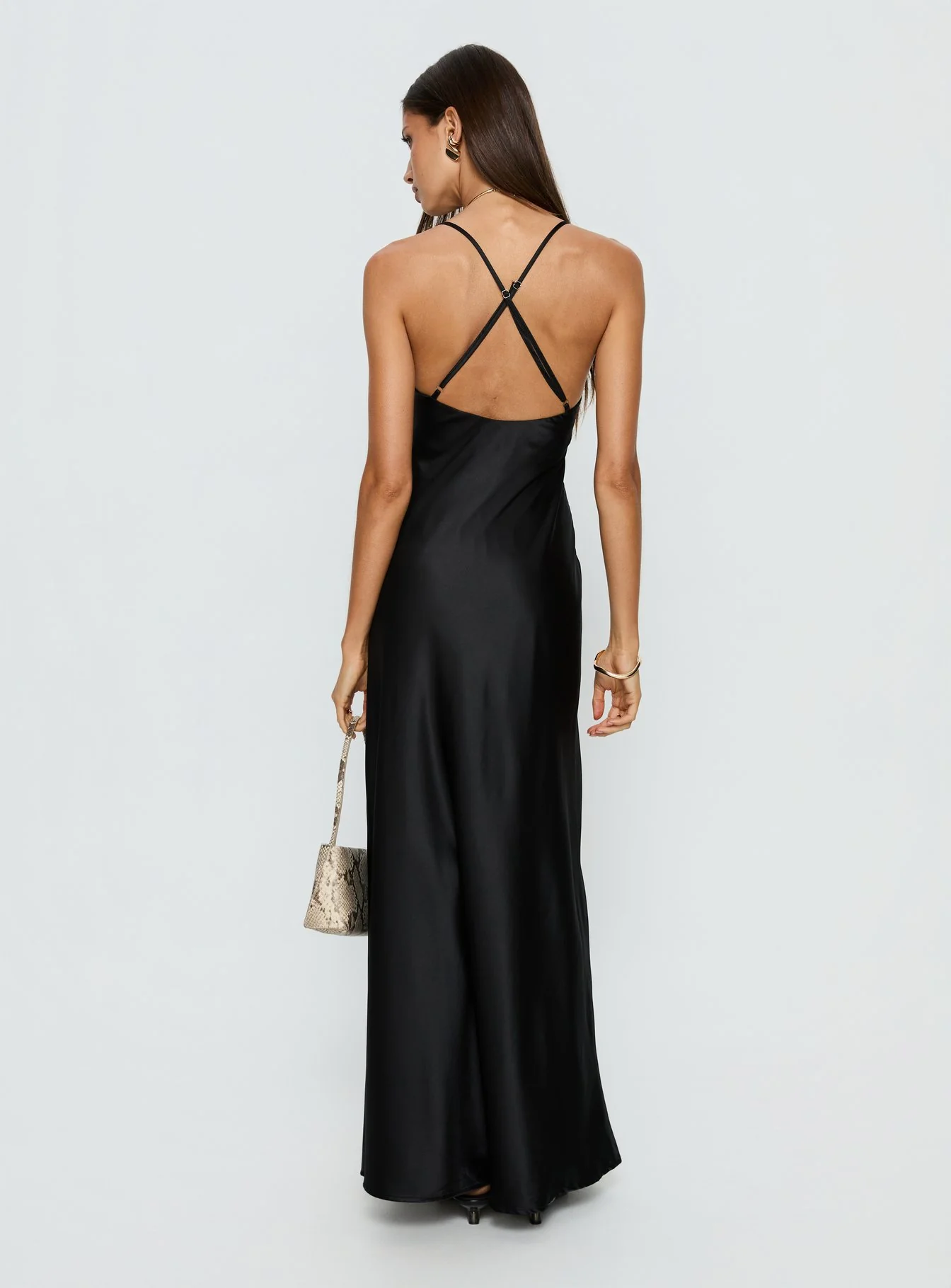 Klairee Lace Maxi Dress Black