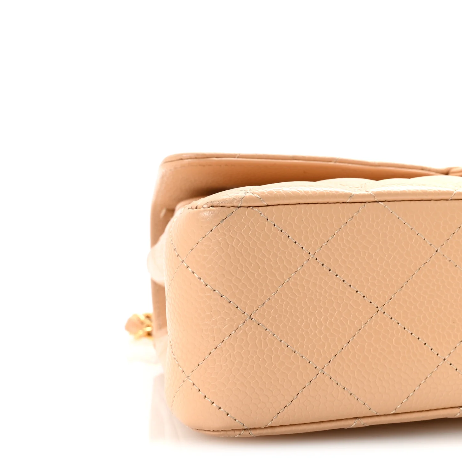Caviar Quilted Medium Double Flap Beige - Top Club