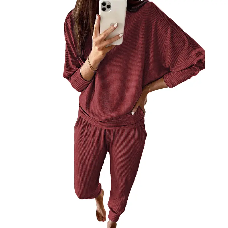 PrettyGarden Women's Fashion Outfits 2 Piece Sweatsuit Long Sleeve Cozy Loungewear