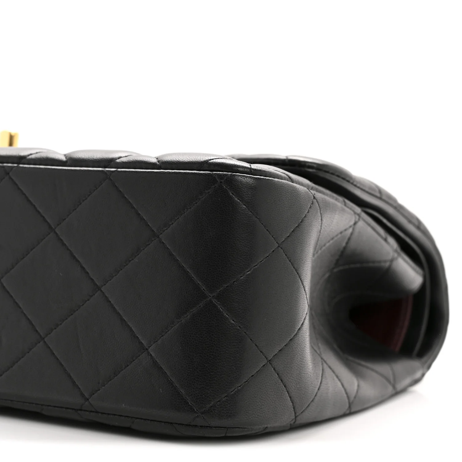 Lambskin Quilted Jumbo Double Flap Black - Top Club