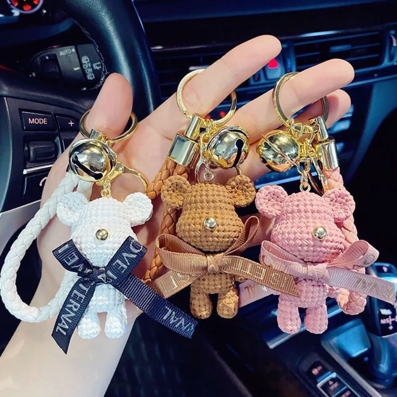 Bear Keychain (Gold Edges)