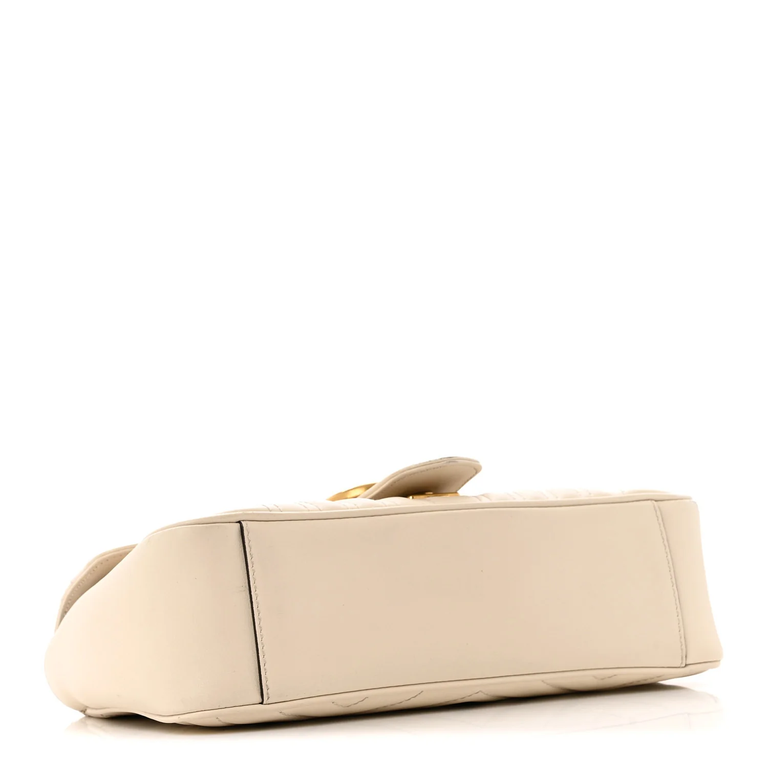 Calfskin Matelasse Small GG Marmont Shoulder Bag White - Top Club