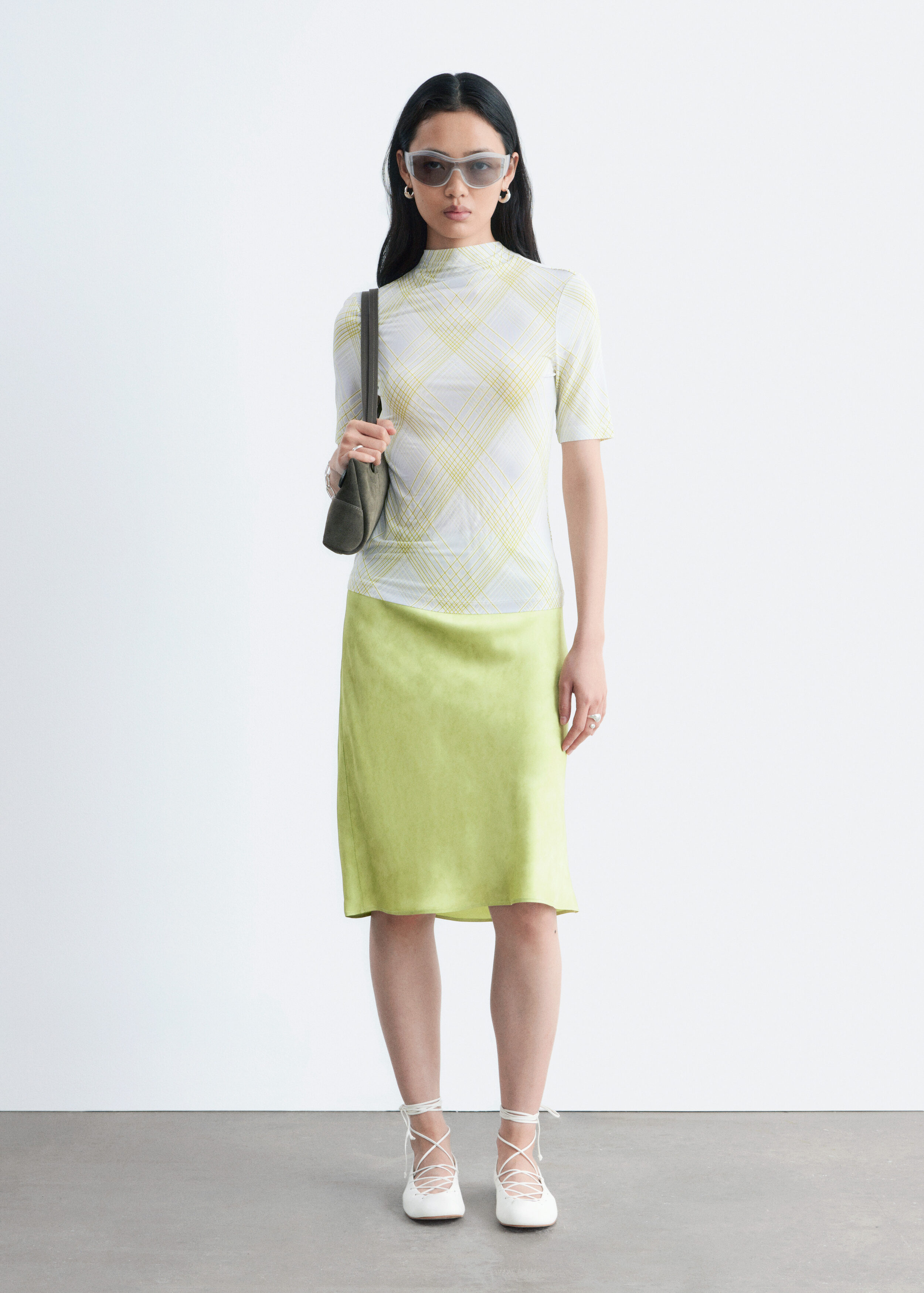 & Other Stories SHORT-SLEEVE MOCK-NECK TOP