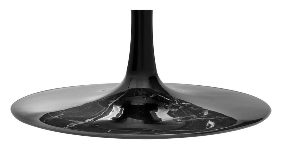Luxury coffee table oval black / brass 120 x 60 x H. 50.5 cm - luxury living room table