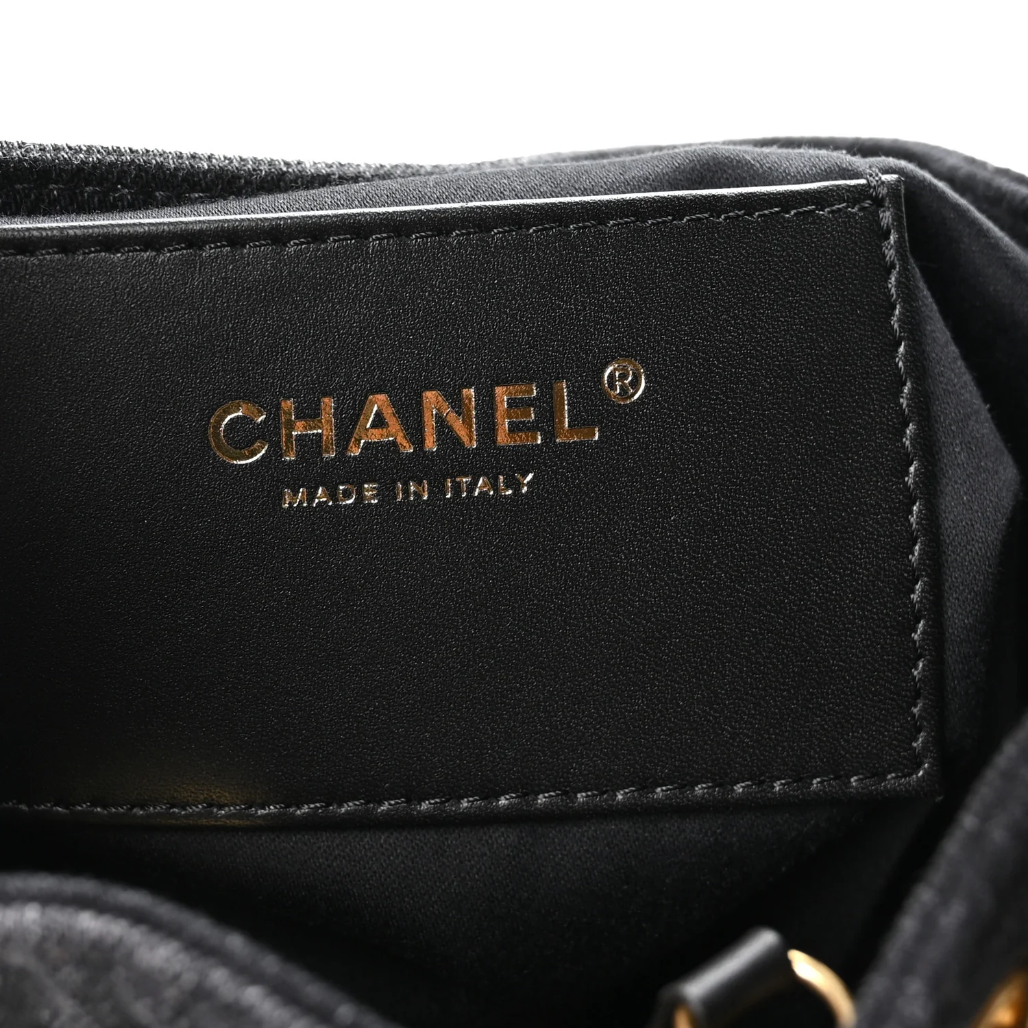 Washed Denim Quilted Medium Chanel 25 Handbag Black - Top Club