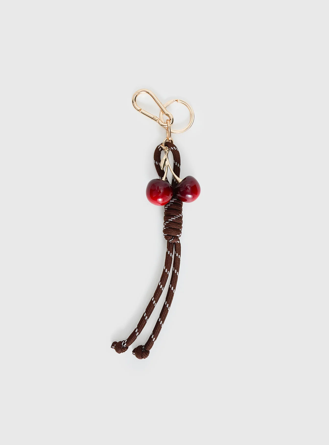Tell Me More Cherry Keychain Gold