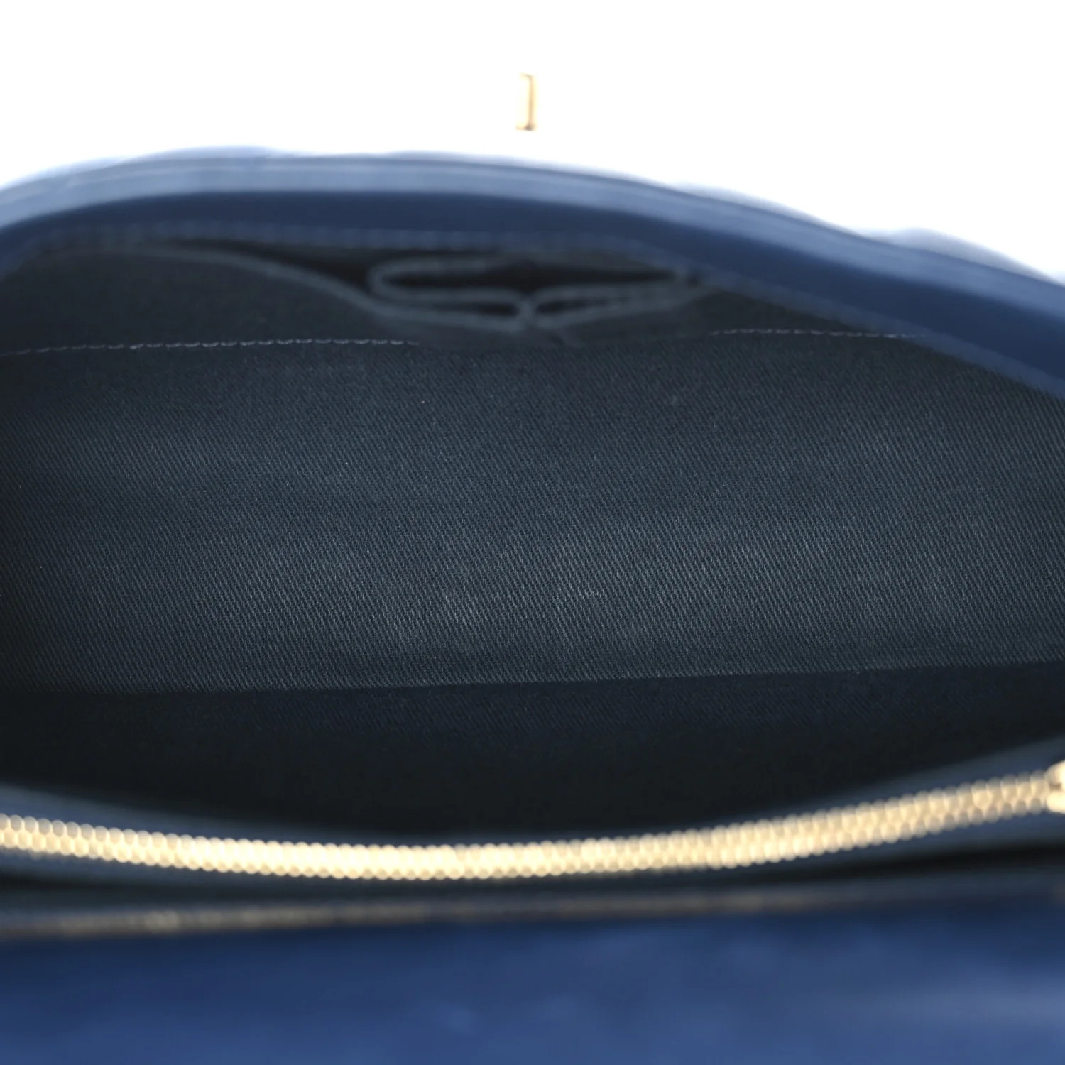 Aged Calfskin Chevron Quilted Small Coco Handle Flap Blue - Top Club