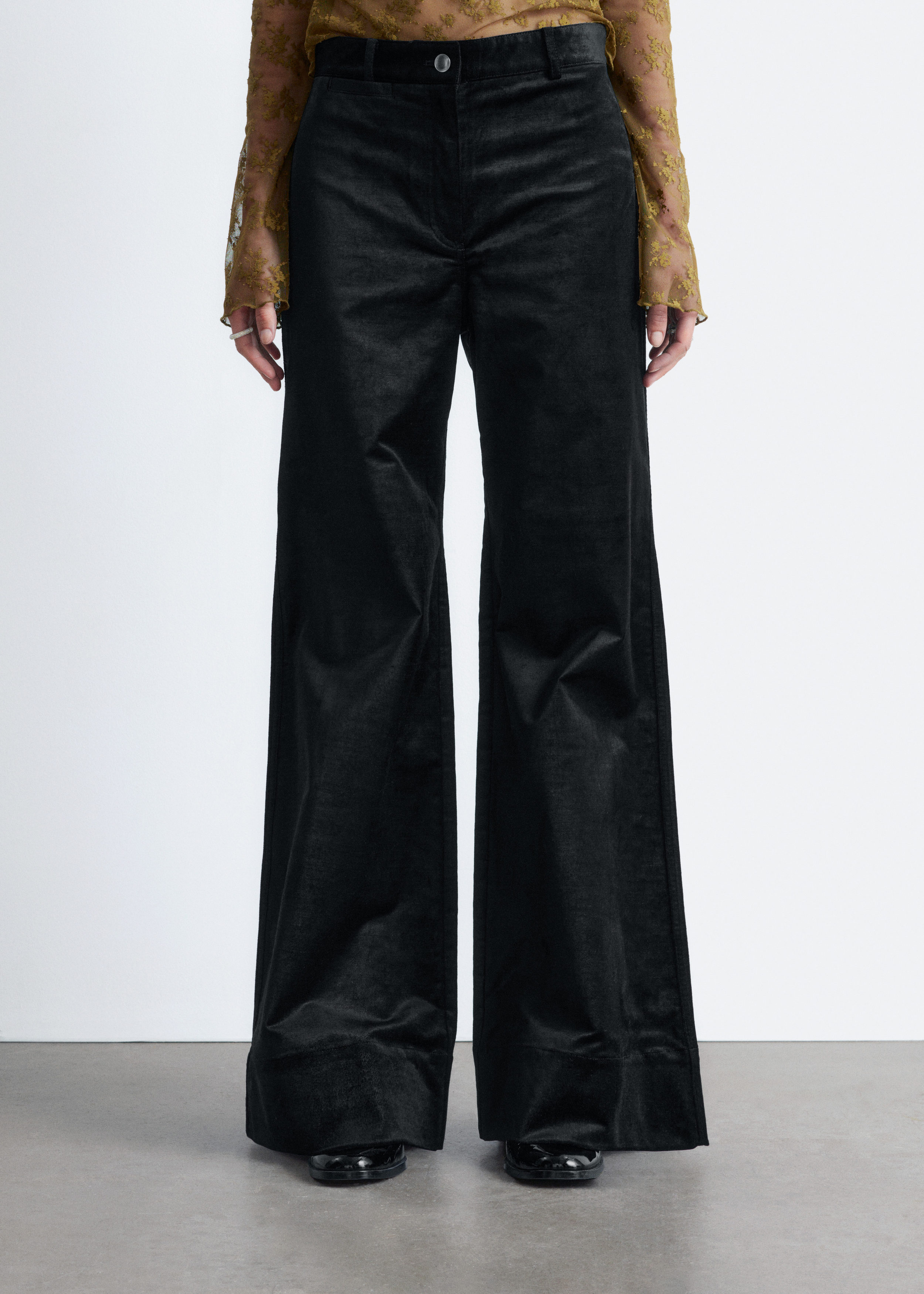 & Other Stories FLARED VELVET TROUSERS