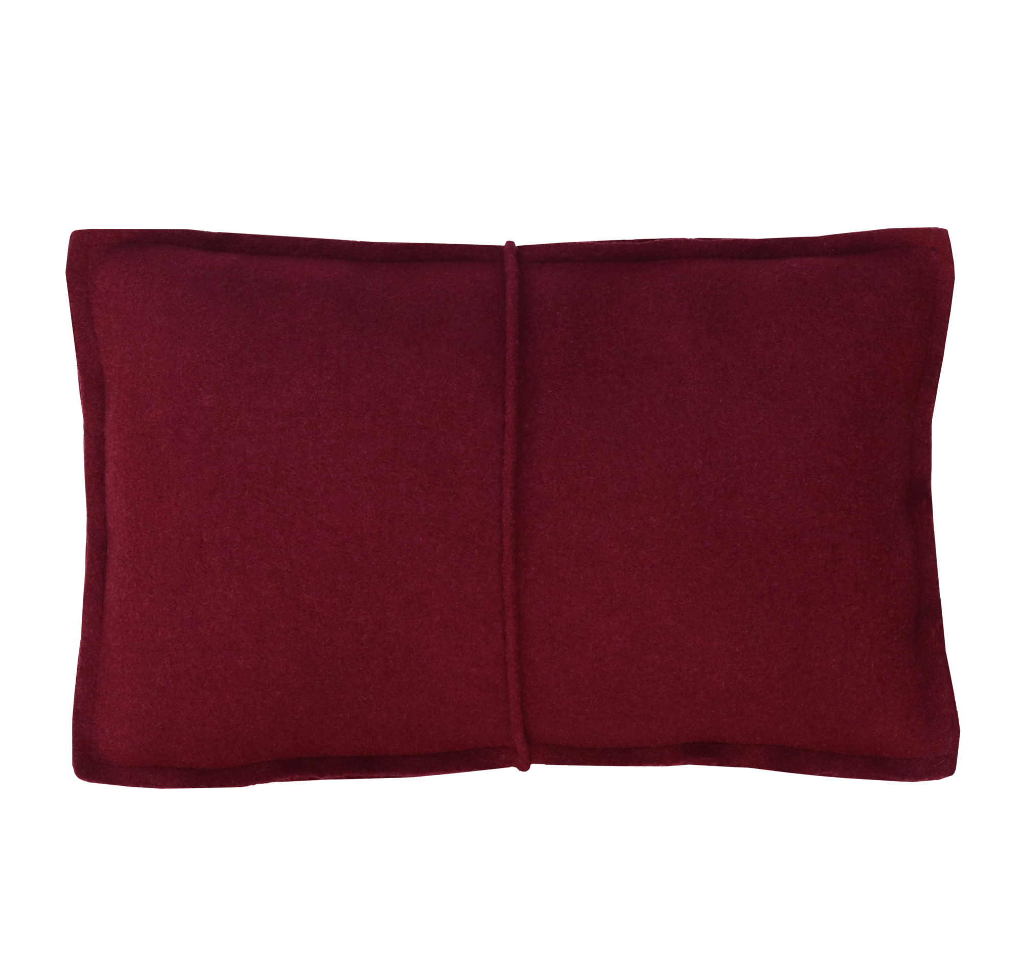 kussen boiled wool naad bordeaux 56x37cm