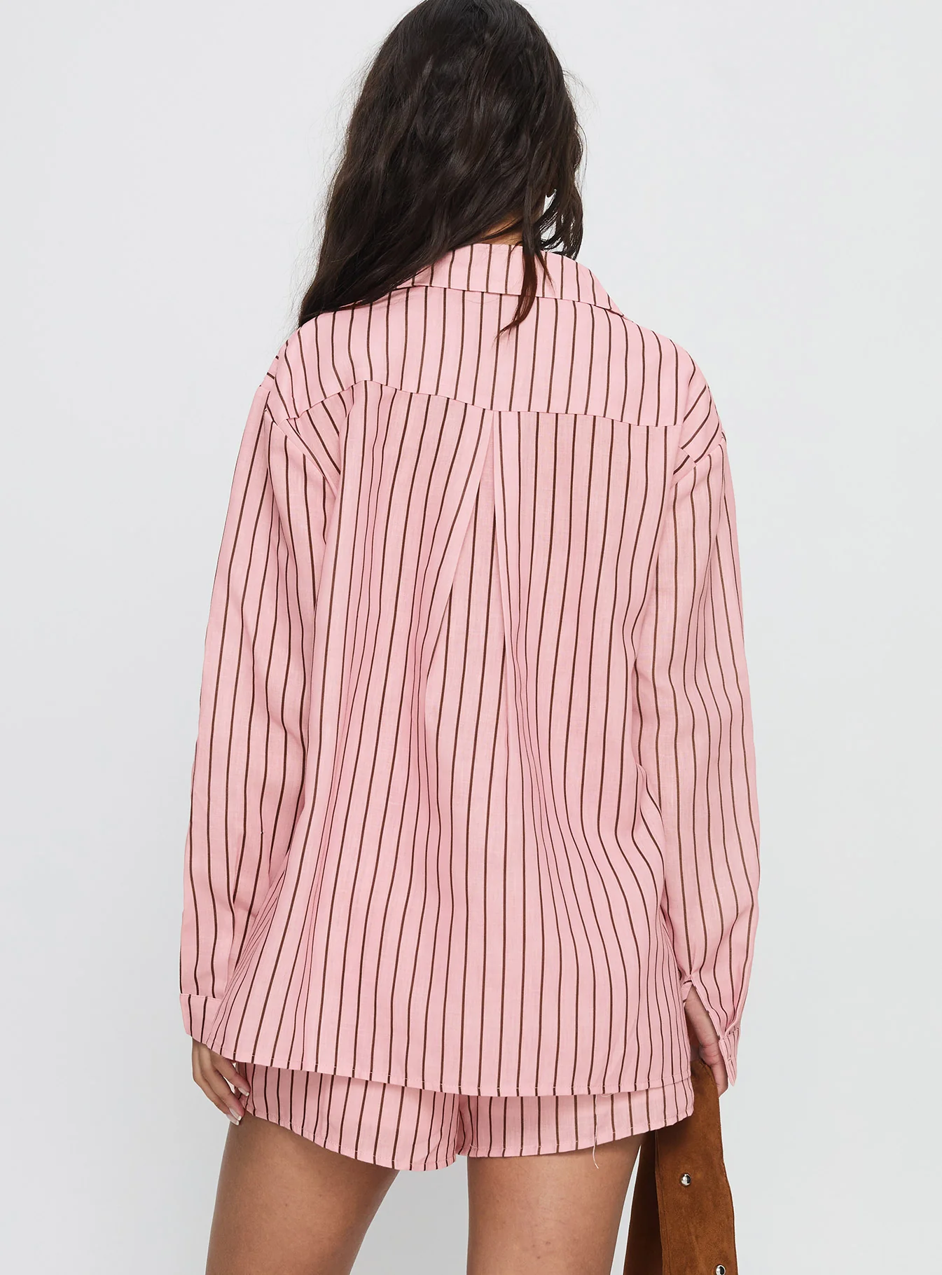 Chloe Set Pink / Brown Stripe