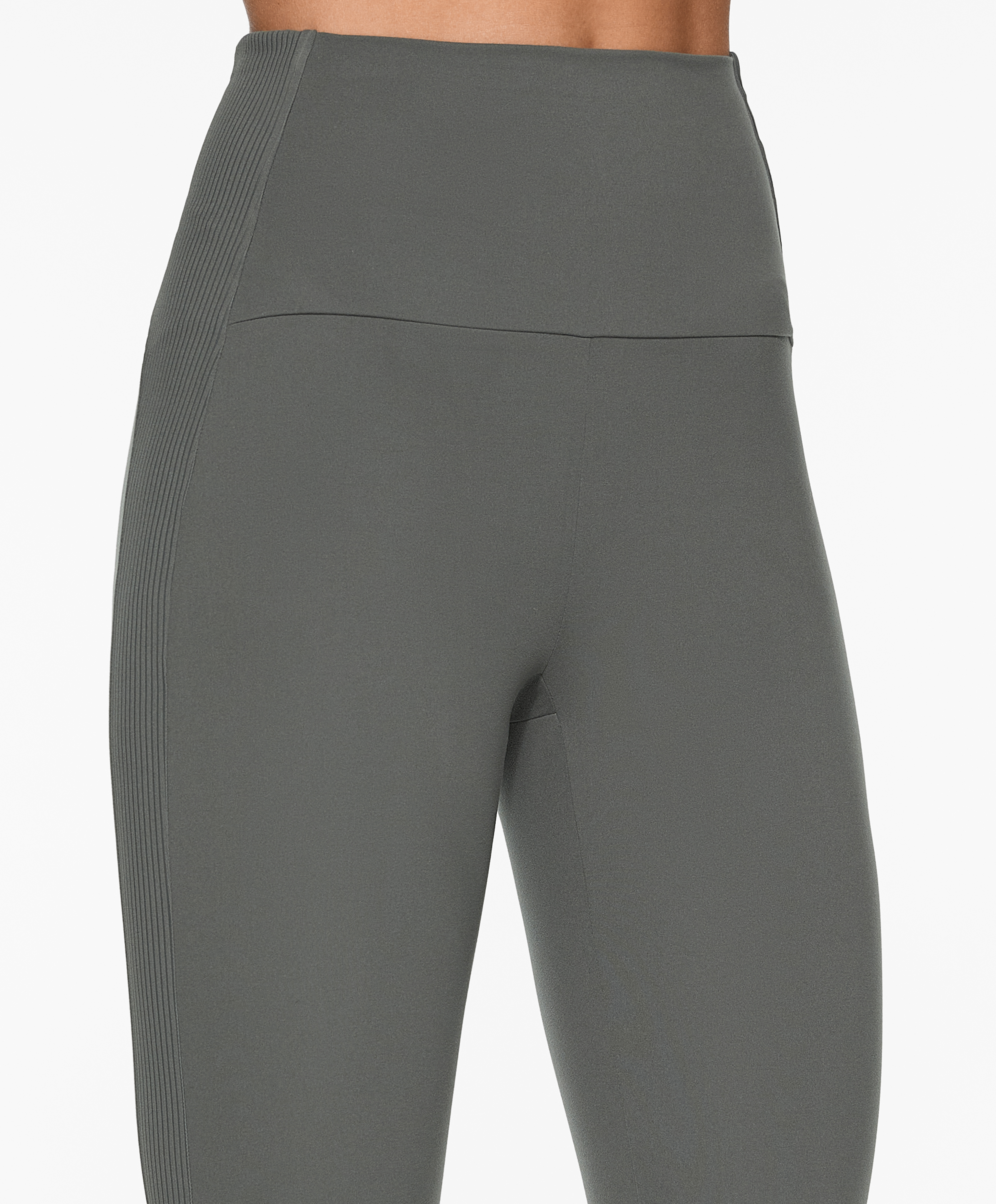 OYSHO Comfortlux high-rise rib 65cm ankle-length leggings
