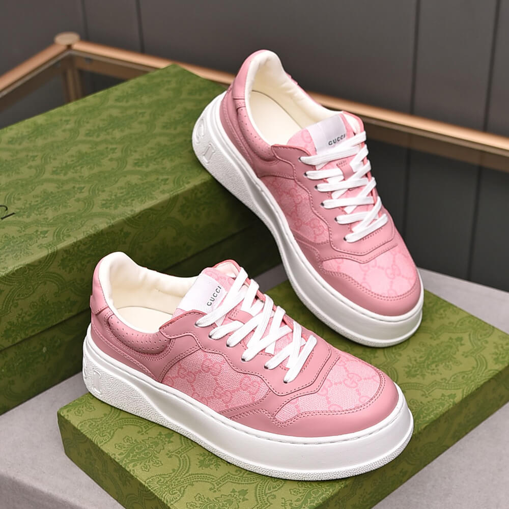 GUCCI Chunky B leather sneakers - Top Club
