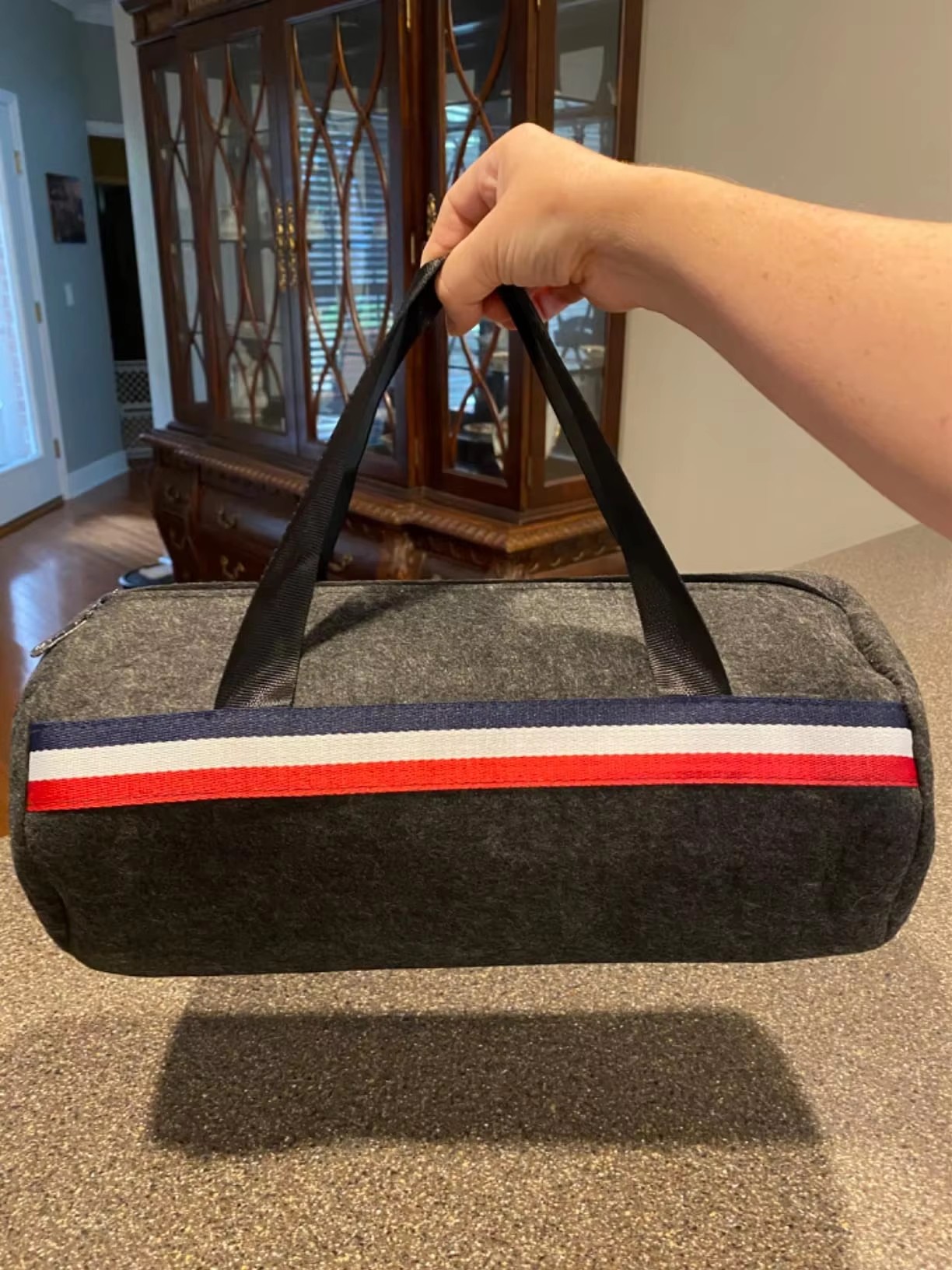 Factory Wholesale Eco-Friendly Travel Duffle Bag Durable Wool Felt Fabric with Custom Logo Cosmetics Storage Bags for Garage Use