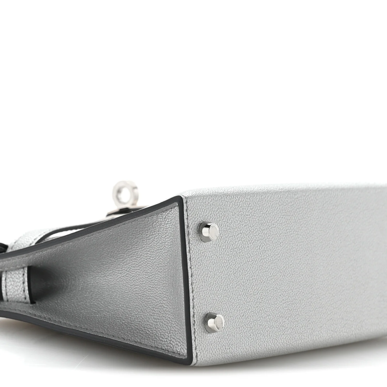 Metallic Chevre Chamkilight Mini Kelly Sellier 20 Argent - Top Club