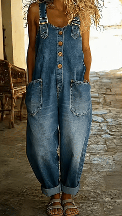 Women's Denim Vintage Overalls Loose Jumpsuit - Nordfashionstorm - Women's Clothing, Fashion for You - Nordfashionstorm.com