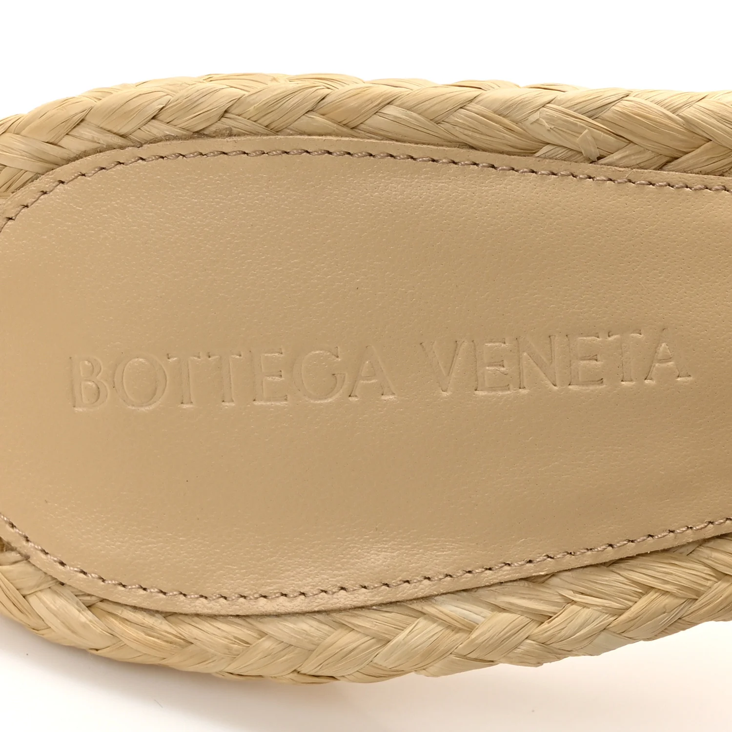 Raffia Intrecciato Lido Mule 90 Sandals 40 Cane Sugar - Top Club