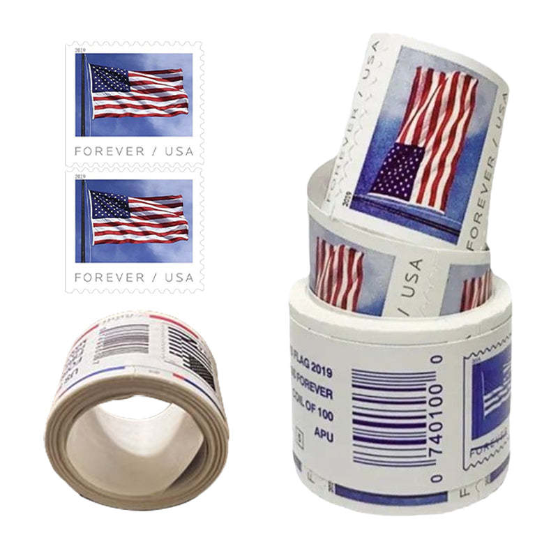 (2019) USPS Forever American Flag Stamps Rolls
